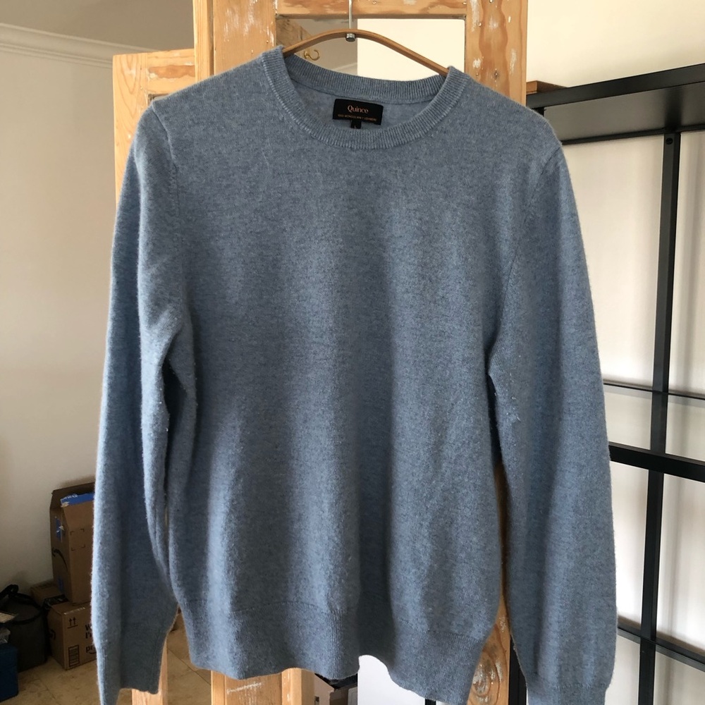 Quince Women’s Crewneck Cashmere Sweater - Light Blue